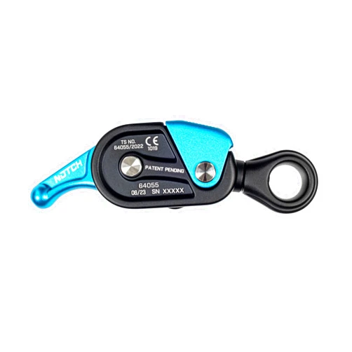 Notch Glide Rope Grab Black/Teal, CE Certified (64055B)