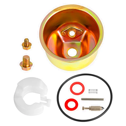 Wyevee GX120 Carburetor Float Bowl Chamber Kit, Float Bowl Needle Spring Seal Pin Gaskets Bolt Washer Compatible with Hon da GX160 GX200 GXV120 GXV140 GXV160 Engine, for Snowblower Pressure Washer Carburetor