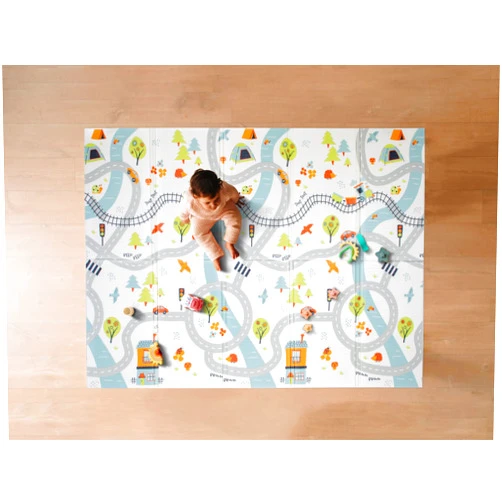 Nuby Reversible Baby Floor Mat - Foldable and Lightweight Foam Infant Play Mat - 77