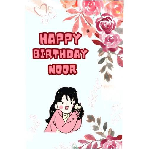Ziven Arts Happy Birthday Noor : Secret diary to record memories | perfect as a gift for a birthday girl: 100 pages | 6
