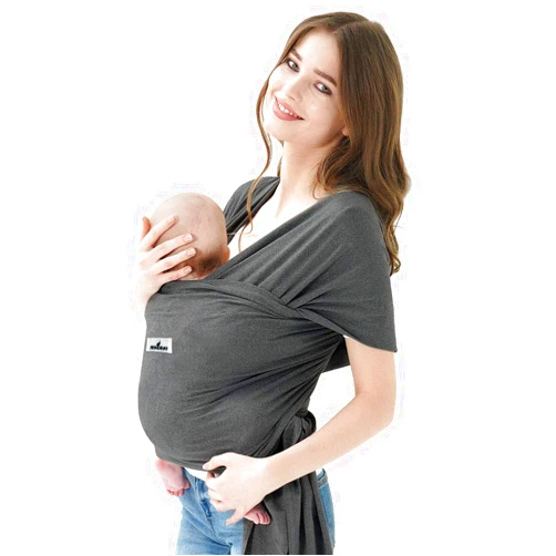 Jeroray Baby Wrap Carrier Jeroray Hands Free Infant Carrier,Lightweight,Breathable,Softness,Heather Grey