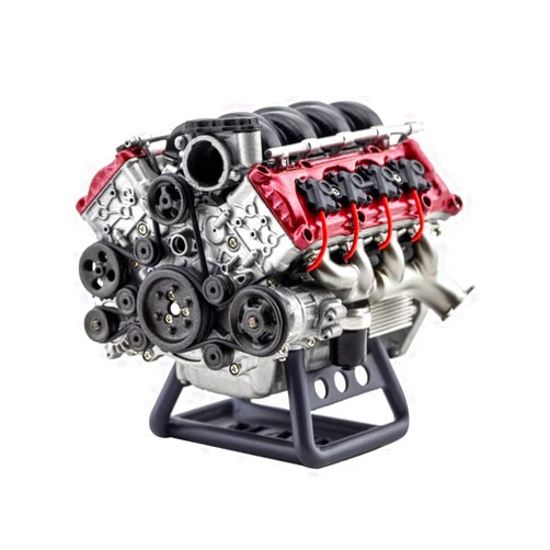 Plaxo Mini V8 Engine Kits That Runs, MAD RC Metal Internal Combustion Engine Model DIY Assembly for AX90104 SCX10Ⅱ Capra VS4-10 Pro/Ultra Model Car, Physics Science Engine Toy Set for Kids and Adults