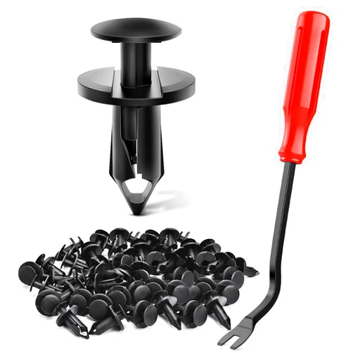 Nilight 100PCS Nylon Bumper Rivet Clips for GM 21030249 for Ford N807389S for Chrysler 6503598,1PC Bonus Fastener Remover