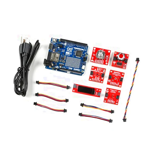 SparkFun Arduino UNO R4 Qwiic Kit-Ambient Light Sensor - VEML6030-Triple Axis Accelerometer - BMA400-Atmospheric Sensor - BME280-Qwiic Twist - RGB Rotary Encoder