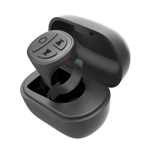 Vekesen Tiktok Scrolling Ring TikTok Remote Control Bluetooth Camera Video Recording Remote TIK Tok Scrolling Ring Page Turner for Kindle App (Not for Kindle Devices) (D02, Black)