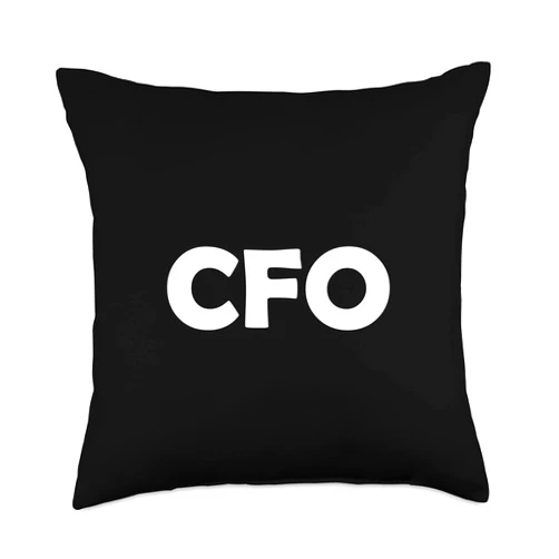 Identity Inventory CFO-Chief Financial Officer-Finance Business Company Throw Pillow, 18x18, Multicolor
