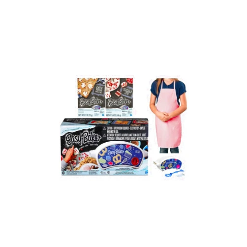 Easy Bake Easy-Bake Oven New Ultimate Creative Set Includes Oven with Pan and Spatula, Red Velvet Strawberry Cake and Party Pretzel Dippers Refill Mixes Plus Apron (Colors May Vary)