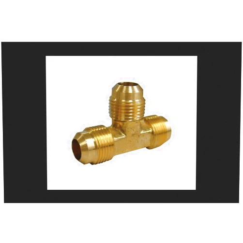 JMF 5/8 in. Dia. x 5/8 in. Dia. x 3/8 in. Dia. Flare to Flare to Flare Yellow Brass Reducing Tee