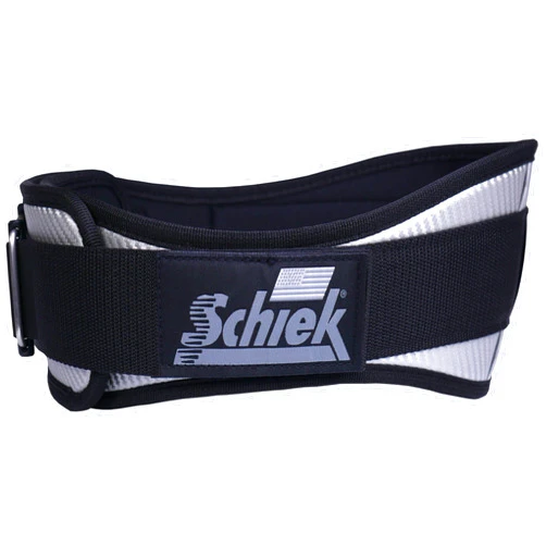 Schiek Sports Model 3006 Carbon Fiber Lifting Belt - Nylon Fiber Gym Belt with Marine Vinyl Back Support