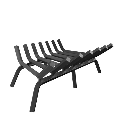 HYTXEN Fireplace Grate 24 Inch, Fireplace Grates Heavy Duty Cast Iron Solid Steel 7 Bars Fire Pit Grate with 6 Support Legs, 3/4