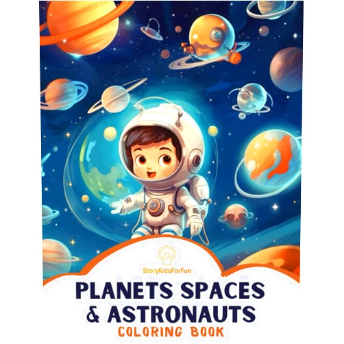StoryKids ForFun Space Coloring Book: Fun Cartoon Designs with Planets, Astronauts and Galaxies Coloring Pages for kids