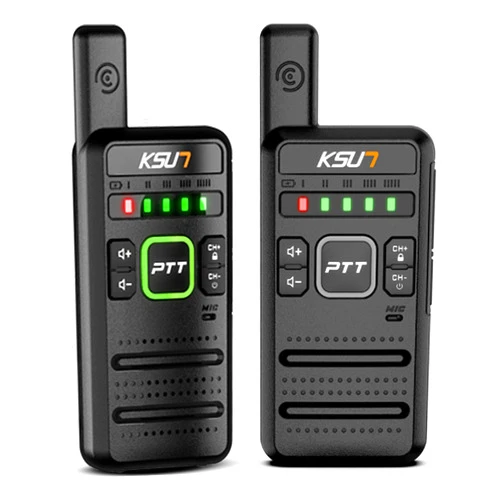 KSUN TFSI M10 Walkie Talkies with Long Range Signal, NOAA Weather, 3300mAh Battery Rechargeable, 16 Preset Channels Flash Replication Frequency, Tpye-C Charging Cable for Adults (Black 2 Pack)