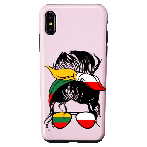 Polska and Lithuania Heritage iPhone XS Max Half Lithuanian half Polish Roots Poland and Lithuania Mix Case
