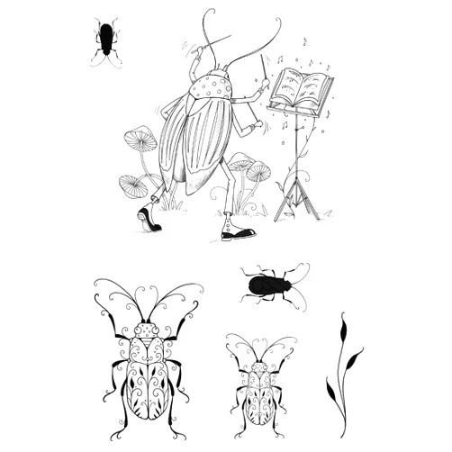 Pink Ink Designs Conductor-Clear Stamp Set, A6
