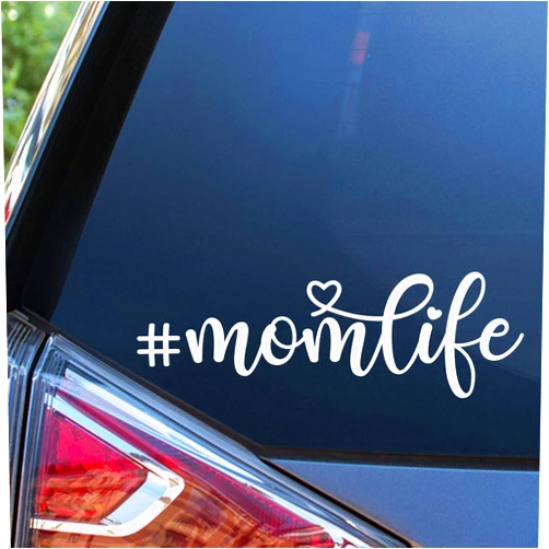 Sunset Graphics & Decals Mom Life Decal Vinyl Car Sticker | Cars Trucks Vans Walls Laptop | White | 7 x 2.25 inches | SGD000011