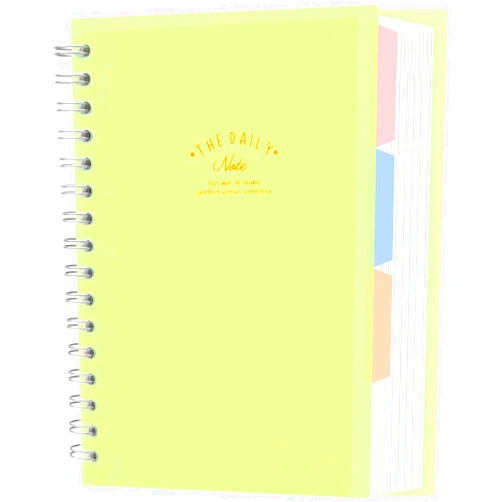 CAGIE Spiral Notebook College Ruled - 5 Subject Spiral Notebook with Tabs Dividers, 300 Pages A5 Small Spiral Notebook 5x7, Hardcover 5 Subject College Ruled Spiral Notebook for School Note Taking