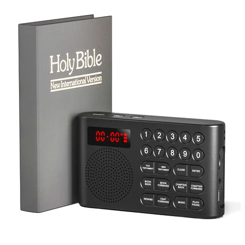 iGuerburn Audio Bible NIV Player, Electronic Talking Bible with New & Old Testament, Speaking Bible Audio in New International Version, Easy Reader Bible for Adults Seniors