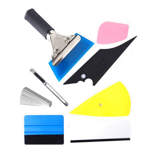 GISSVOGEEK Car Window Film Tinting Tools, Window Tint Kit, Window Tinting Tools, Auto Vinyl Wrap Installation Kit, Window Tint Installation Tools, 8 in 1 Vinyl Wrap Kit with Squeegee for Window Tint