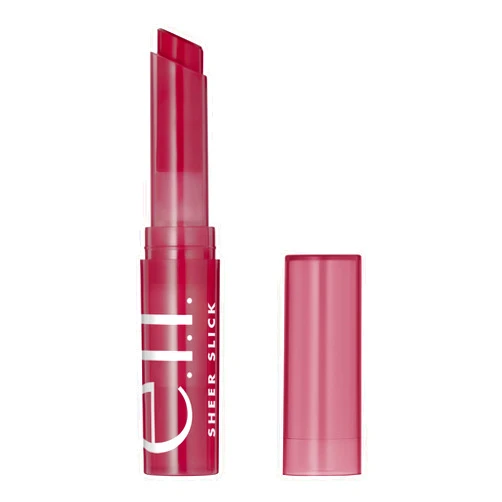 e.l.f. Sheer Slick Lipstick, Hydrating Lipstick For Sheer Color With A Shiny Finish, Infused With Vitamin E, Vegan & Cruelty-free, Black Cherry