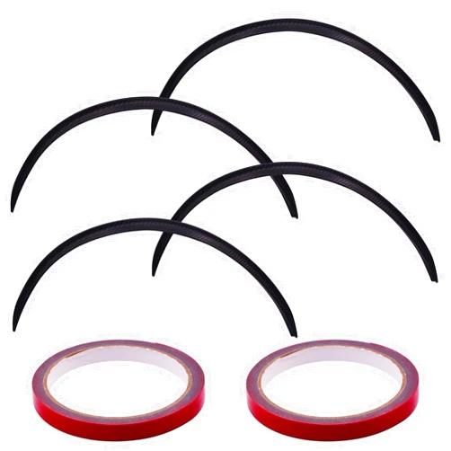 ZYHW 4PCS Carbon Fiber Wheel Well Trims - Universal Mudguard Edge Protectors for Automotive Exterior (Anti-Scratch)