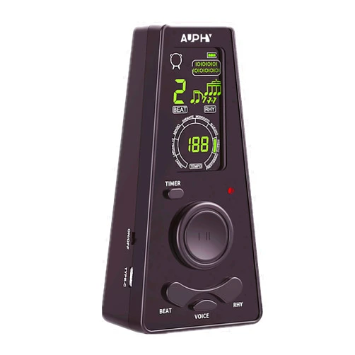 AUPHY Digital Metronome Electronic Metronome, Small Size, Colour LED Screen, Precise Beat, Easy and Fast Operation, Suitable for Guitar Piano Violin Saxophone, etc