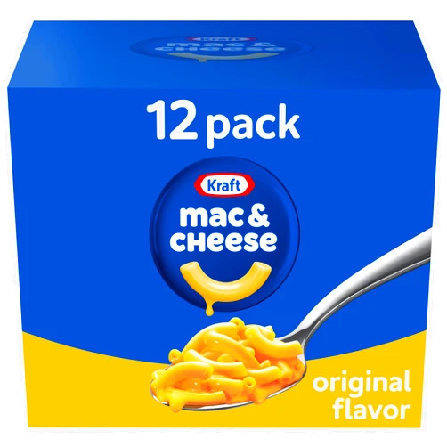 Kraft Mac & Cheese Kraft Original Mac & Cheese Macaroni and Cheese Dinner, 12 ct Pack, 7.25 oz Boxes