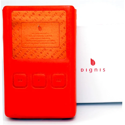 Dignis iBasso Leather Case for DX50/DX90 - Buttero leather, Made in Italy, Orange, Vegetable Tanned