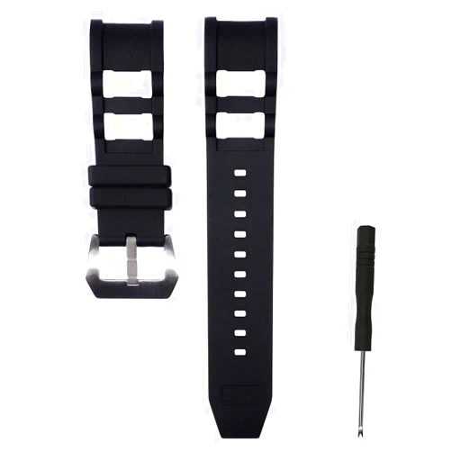 Senphyton for Invicta Russian Diver Watch Replacement Rubber Silicone Band/Strap - Black Invicta Watch Strap