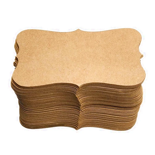 PPAPPAPPIYO Kraft Paper Blank index cards Business Cards (100) Paper 3.54inx1.96in K04- Blank