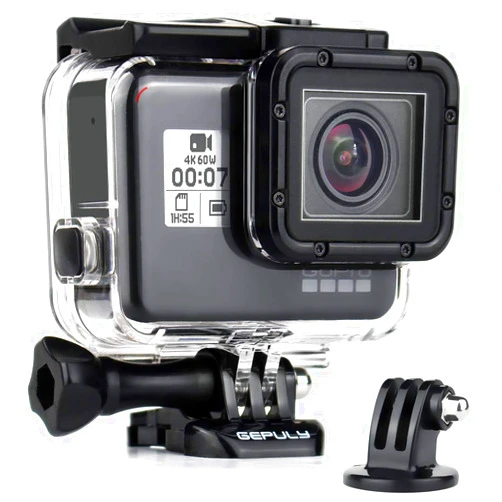GEPULY Waterproof Housing Case for GoPro Hero 7 Black, Hero 5 6 Black, Hero (2018) - 45M Underwater Protective Dive Housing Shell for GoPro Hero7 Hero6 Hero5 Camera with Bracket Accessories