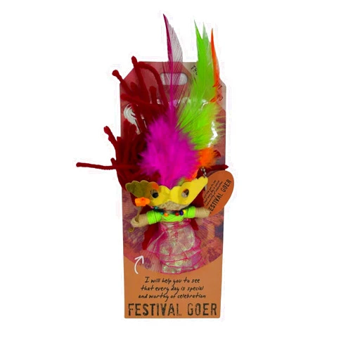 Watchover Voodoo 3-Inch Festival Goer - Handcrafted Gift to Bring Good Luck and Positivity Everywhere You Go