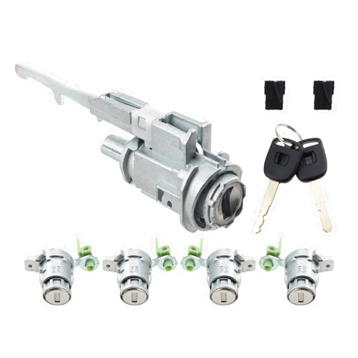 Topkidame Ignition Switch & 4 Door Lock Cylinders w/ 2 Keys Compatible with Honda Civic 2003-2005 CR-V 2002-2006 Element 2003-2011 S2000 2004-2005 Replace# 72185-S9A-013