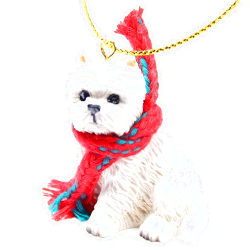 Conversation Concepts West Highland Terrier Tiny Miniature One Christmas Ornament - Delightful! - Made with Resin, Gold