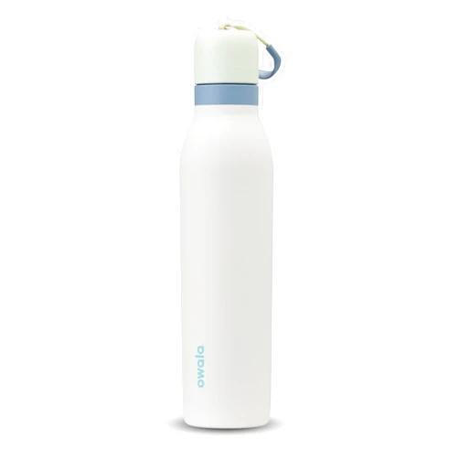 Owala FreeSip Twist Insulated Stainless Steel Water Bottle with Straw for Sports and Travel, BPA-Free, 24-oz, Green/White (Iced Breeze)