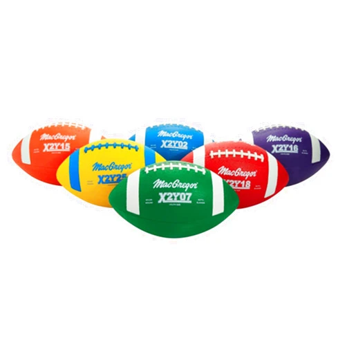 MacGregor Youth Size Footballs Mulitcolor - Set of 6