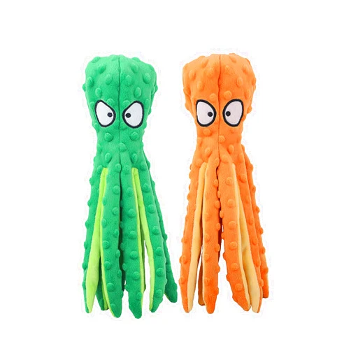 HGB Squeaky Dog Toys, Octopus No Stuffing Crinkle Plush Dog Toys to Keep Them Busy, Interactive Dog Chew Toys for Puppy Teething, Large Dog Toys for Large Medium Small Breeds, Pet Toys, 2 Pack