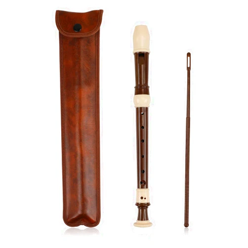 EastyGold Soprano Recorder Descant Flauta Recorder 8 Hole ABS Clarinet German Style Treble flute C Key With Fingering Chart Instructions with Cleaning Rod Bag (baroque)