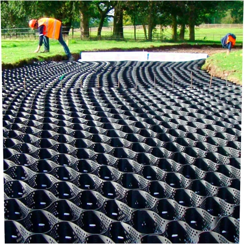 LZMZMQ Gravel Geo Ground Grid 4 inches Thick for Parking Pad, Slope Driveways/ Mud Control, Flexibility Folding Pea Gravel Geocells System, Permeable Pavers Grids for Reinforcement, 3 6 10 13 16 20 Feet