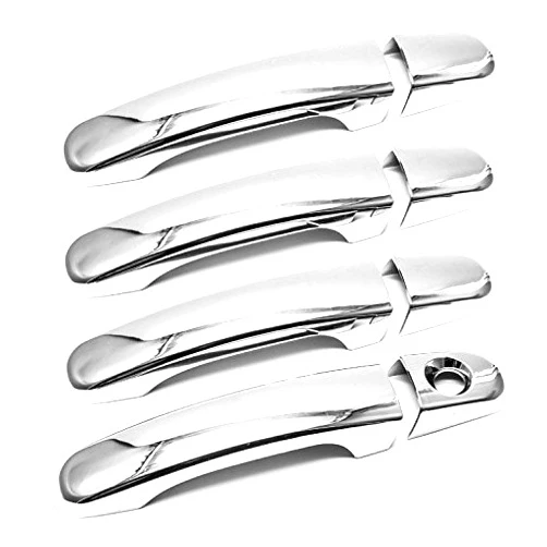 ELoveQ Polished Chrome 4 Door Handle Cover Covers for Chevy 10-17 Equinox / 06-11 HHR / 08-12 Malibu / 09-17 Traverse