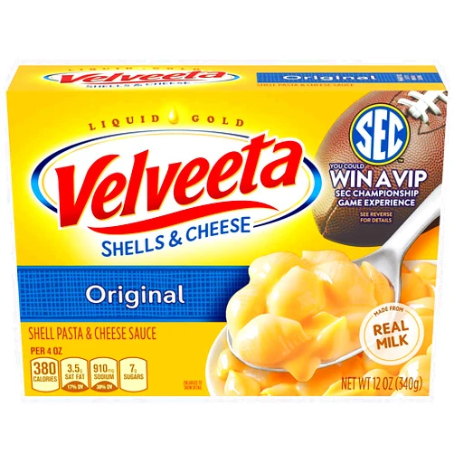 Velveeta Shells & Cheese Original Shell Pasta & Cheese Sauce Meal (Pack of 24)