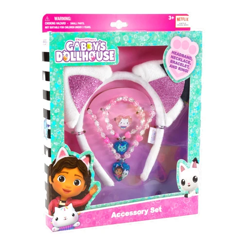 LUV HER Headbands for Girls - Kids Jewelry for Girls - Dress Up Set All in one Giftable Box - Headband - Play Jewelry Set - 4pc (Toddler Headband, Necklace, Dress Up Bracelet, Ring) Ages 3+