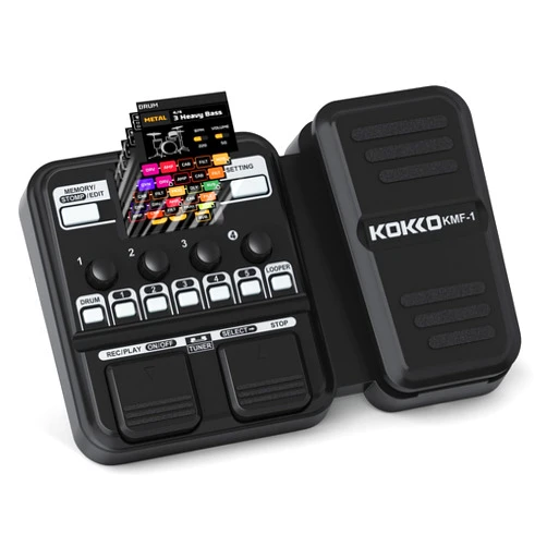 Asmuse KOKKO Multi Effects Guitar Pedal, Electric Guitar Effects Processor with Expression Pedals, KMF-1 Guitar Multi Effects Pedals Board with 59 Effects Battery Powered