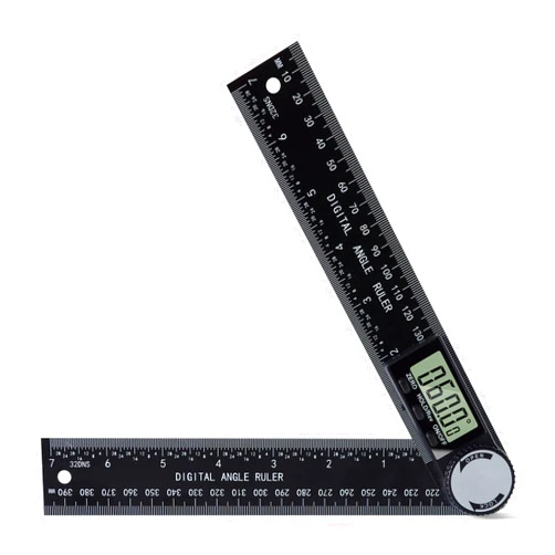 Kirphealy Digital Angle Finder Protractor, 7inch 200mm Angle Gauge Professional Measuring Tool, Third Generation Adjustable Angle Ruler, Quick Display for Carpentry Construction and Home Improvement