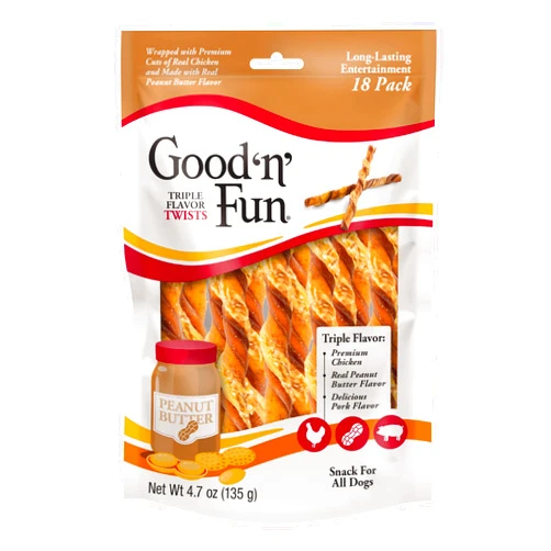 Good 'n' Fun Good'n'Fun Good ’n’ Fun Triple Flavor Twists, 18 Count
