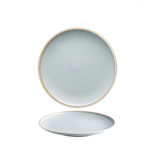 FANROU Everyday Plates Breakfast Plate Frosted Texture Dinner Plate Ceramic Salad Appetizer Plate 8 Inch Round Steak Plate 4 Pieces Kitchen Plates(Color:D)