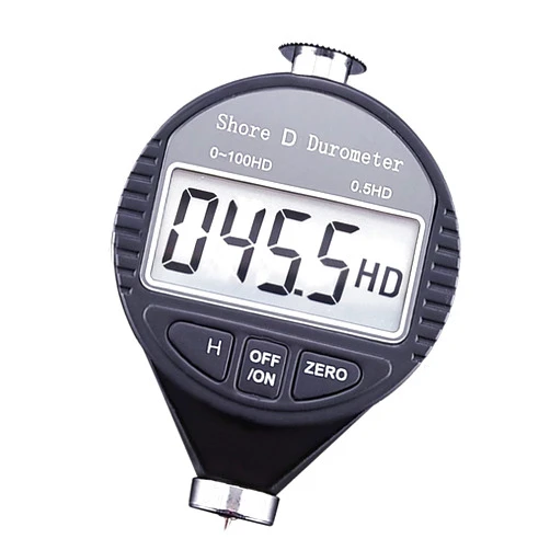 TEKCOPLUS Digital Hardness Tester Portable 0-100HD Shore D Hardness Tester with Large LCD Display Digital Durometer Scale for Rubber, Tire, Plastic, Thermal Plastic, Flooring, and Bowling Ball