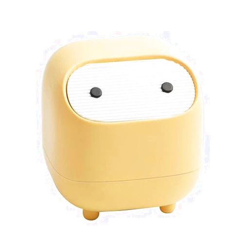 AnyCar Cute Mini Ninja Desktop Trash Can Double Press Trash Can with Lid Suitable for Office Bedroom Trash Can