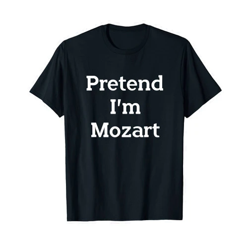 Lazy Costume Party Co. Pretend I'm Mozart Costume Funny Music Halloween Party T-Shirt