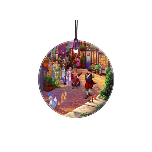 Trend Setters Storybook Land - Pied Piper - Whimsical Vivid Design by Zac Kinkade – 3.5” Starfire Prints Hanging Glass Print Accessory - Officially Licensed Collectible | Complimentary Velveteen Gift Bag