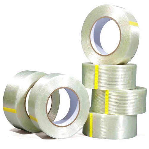 Valley'sYuMiao 6 Pack Mono Filament Strapping Tape, 2 in×60yds, Reinforced Strapping Fiberglass Packing, Clear Heavy Duty Wearproof Tape, Extra Thickness 5.5 mils